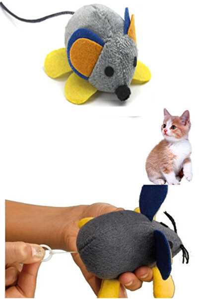 Duffa Moving Vibrating Mouse Cat Toy Pull Drop Moving Wind-Up Mouse