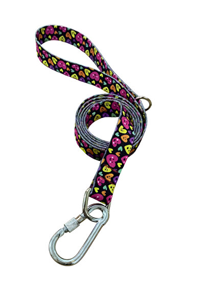 Cocopet طوق مشي للكلاب بطول 120 سم مع نمط قلوب مبتسمة للكلاب حتى وزن 40 كجم