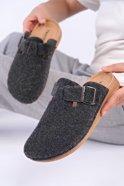 RoseVeno Men's Felted Closed-Front Daily House Slippers