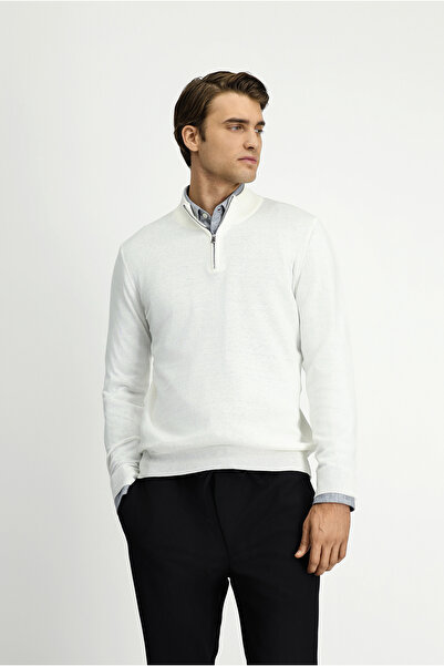 Kiğılı Half Turtleneck Regular Fit Zippered Cashmere Sweater