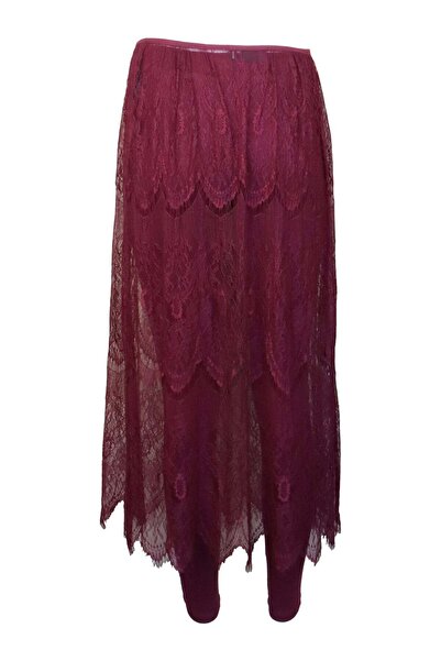 ONLY Limited Wine Red Skirt - L, Dark Red, 97% cotton, 3% spandex