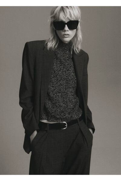 MANGO Woman Perkins yaka kırçıllı kazak