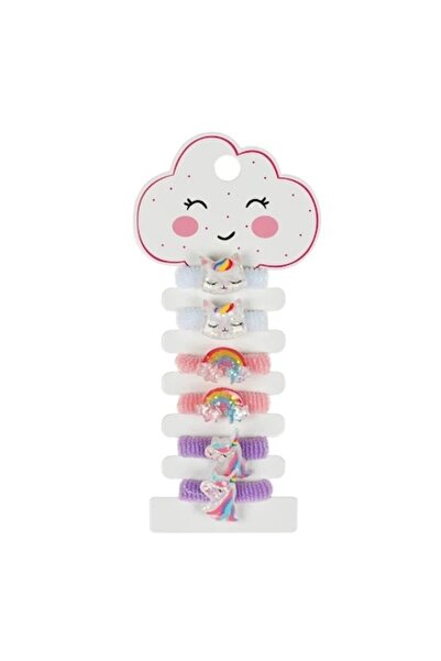 ANTBRO Set 6 elastice pentru părul copiilor, Antbro® colorate cu figurine cur...