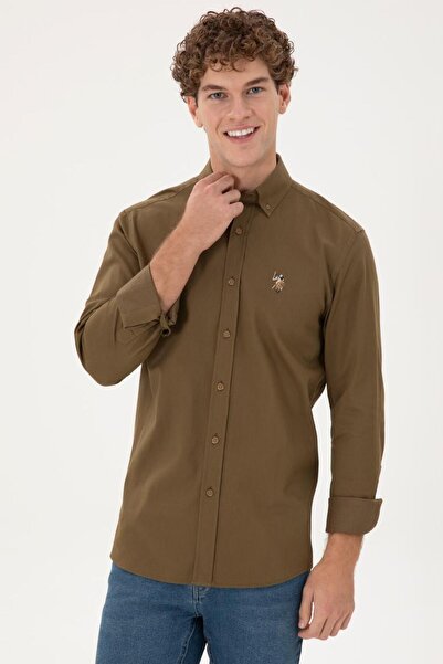 U.S. Polo Assn. Erkek Haki Uzun Kollu Gömlek TEKSPOR196472.9
