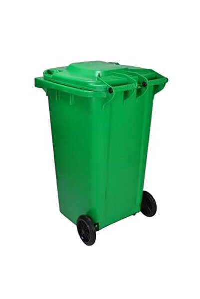 abnturk 80 Litrelik Tekerlekli Plastik Çöp Kovası Kapaklı Dış Mekan Atık Kutusu