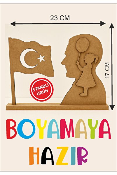 birlazer 29 Ekim 10 Kasım Atatürk Türk Bayrağı Ahşap Oyuncak Boyama Etkinlik Aktivite 1 Adet