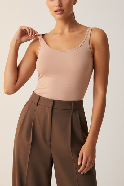 AUW Basic Women's Deep Neck Tank Top Modal Cotton 3-Piece - Softfit