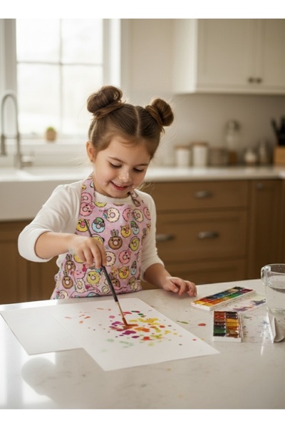 favori bonem Children's Kitchen Apron Kindergarten Activity Apron Mother and Child Apron