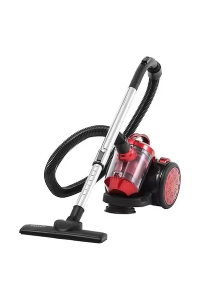 Rovitech Aspirator fara sac, 1200W, 2.2L, tehnologie ciclon, rosu/negru