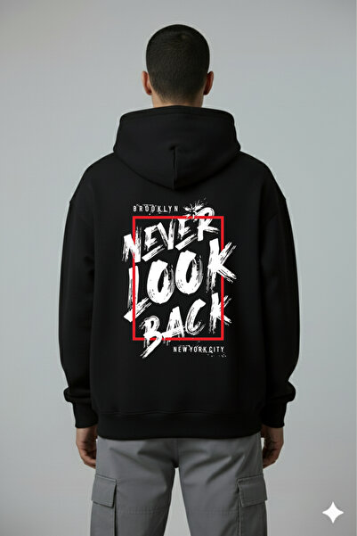 LORVEX Nu te uită înapoi Imprimeu pe spate Pulover oversize unisex tricou