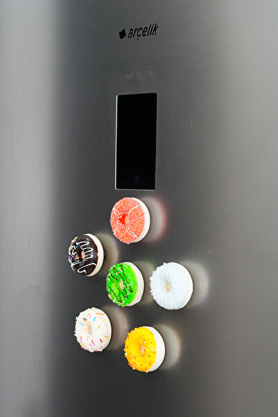 Bonila Handmade Yumuşak Tatlı Dekor: 6'lı Donut Magnet ve Masa Aksesuarı