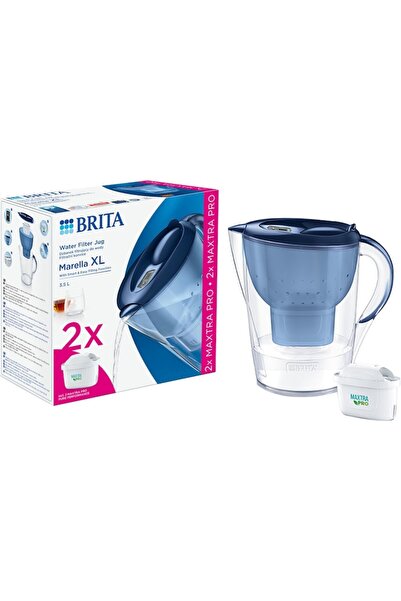 BRITA Pachet de început Cană filtrantă de apă Marella XL, 3,5 l, albastră, cu 2 filtre Maxtra PRO