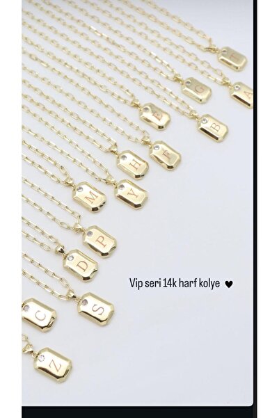 MODA 14k Vip Seri 45 cm + 5cm uzatma İnce Ataç Harf Kolye ( C HARFİ)