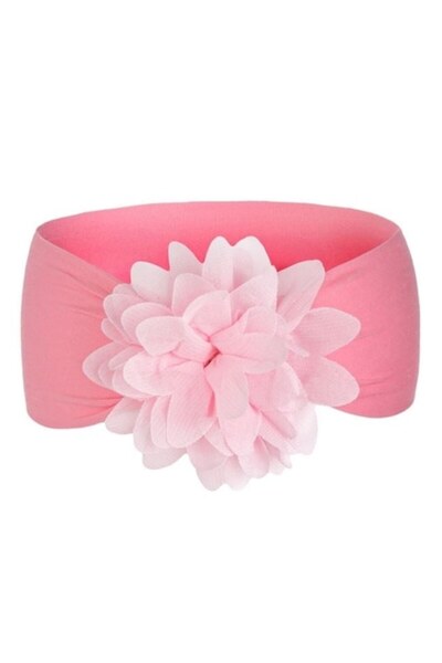 ANTBRO Bentita par pentru fete lata de culoare roz cu floare