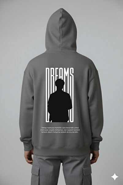 LORVEX Dream Back Print Oversize Men's Sweatshirt