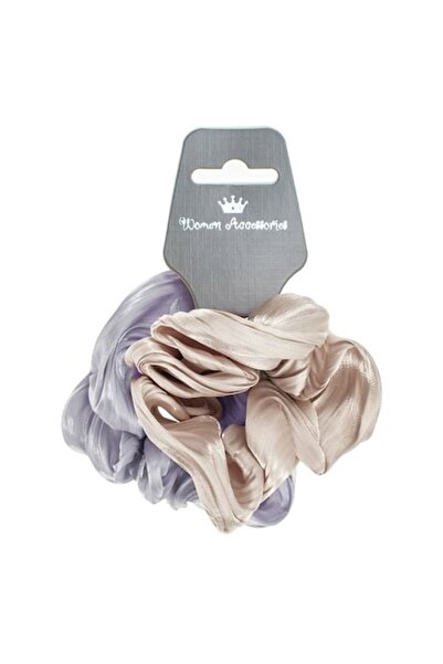 ANTBRO Set 2 elastice pentru par Antbro® cu textura satinata de culoare taupe...