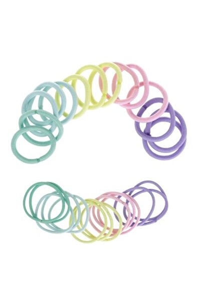 ANTBRO Set 28 elastice de păr pentru copii în culori pastelate, modele subțir...