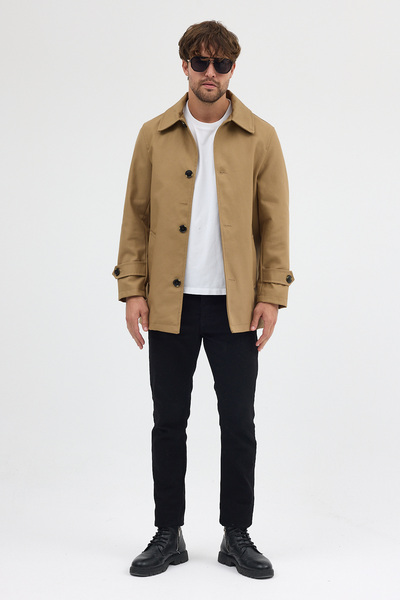 STONCS Erkek Bej Gömlek Yaka Trençkot