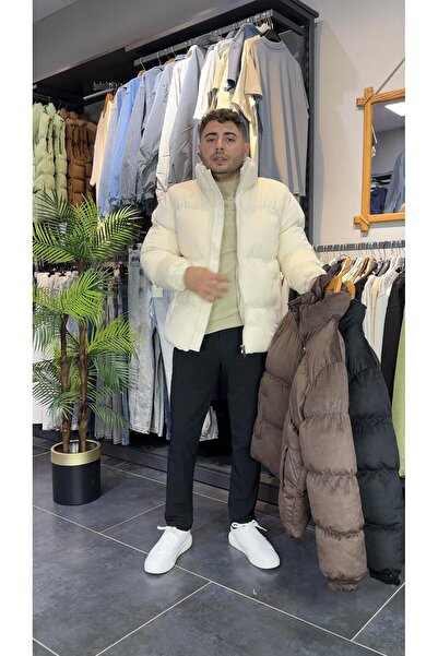 MODA KREM FİTİLLİ KADİFE MONT