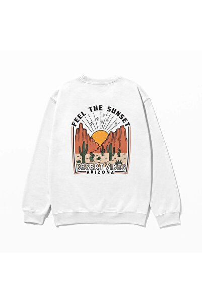 SVART WEAR Feel The Sunset Swea tricou cu imprimeu 100% bumbac supradimension...