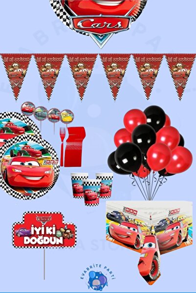 Evabrite Cars Cars Lightning Mgueen Speech Balloons Set of 32 People Birthday Party Supplies