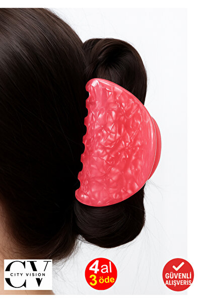 cityvision Agrafă de păr din acetat model scoici de mare cu sclipici roz 7 cm...