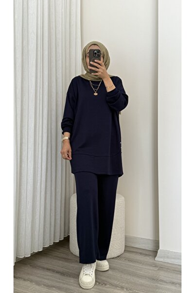 MERİÇ BOUTİQUE Günlük Şık (giy çık) Modal Kumaş Düğmeli 2li Takım