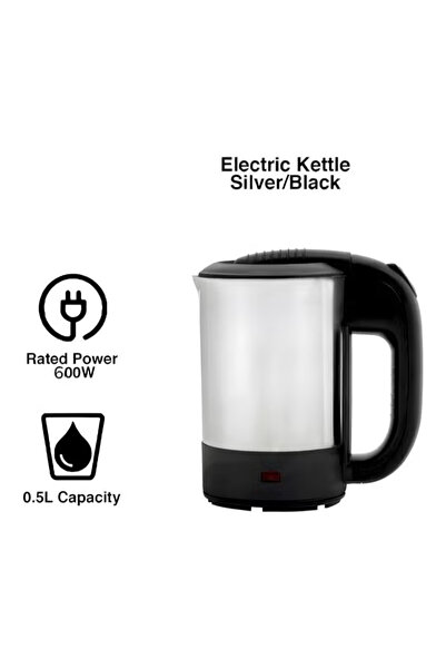 Micro Speed Electric Stainless Steel Kettle – 500ml, 600W,