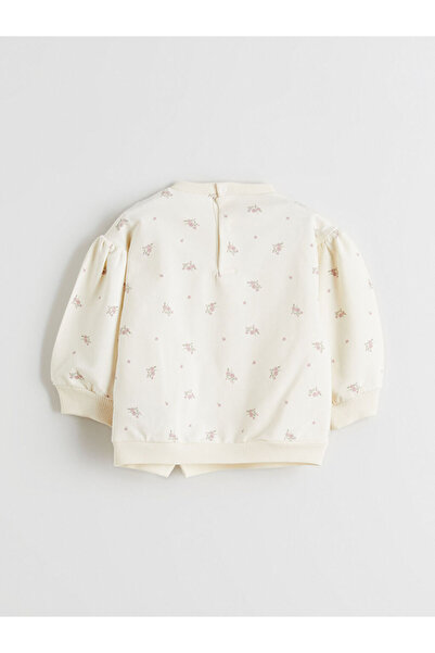 LC Waikiki Çiçekli Kız Bebek Sweatshirt ve Tayt