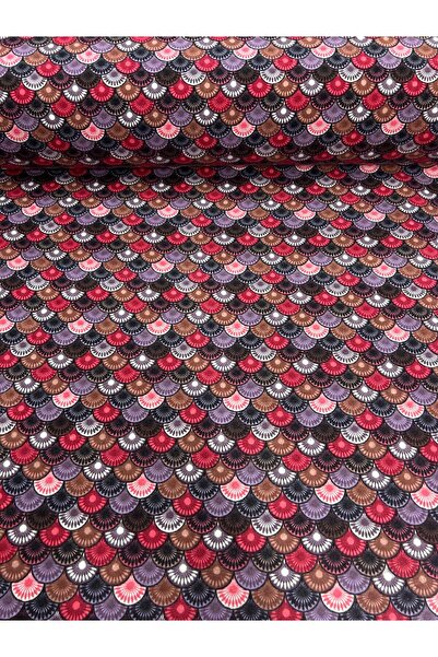 Pazen Ύφασμα με σχέδιο κύκλου - Βιολετί