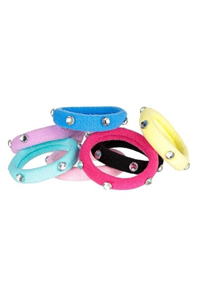 ANTBRO Set 8 elastice de păr pentru copii Antbro® mate colorate cu pietre mari