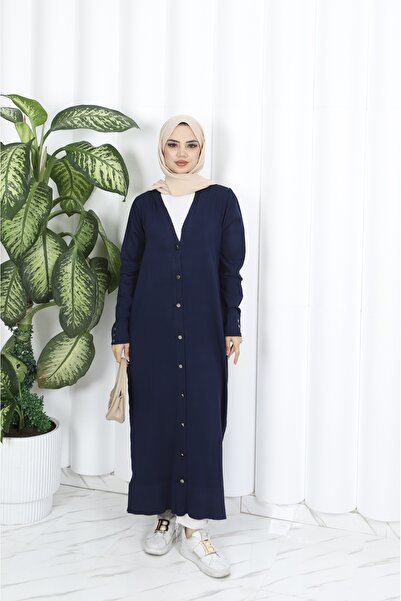 NİSUM MODA Long Mercerized Cardigan