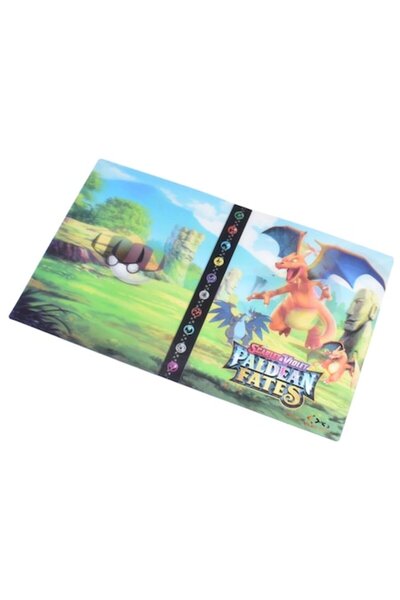 Stone Album Pokemon Scarlet Violet Paldean Fates, Piatră, 240 de cărți, 3D Mu...