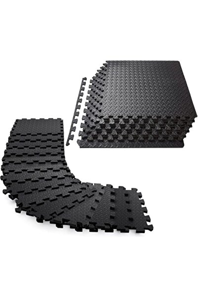 Generic 12 Pcs Extra Thick Floor Exercise Mat for Home Gym Floor Padding for Kids - High-Density EVA Interl