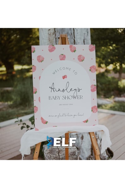 ELF REKLAM Baby Shower Karşılama Panosu Kişiye Özel