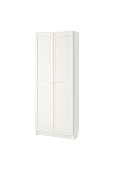 hobiurun Kapaklı kitaplık, beyaz, 80x30x202 cm