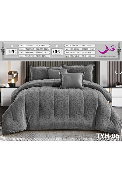 Moon Winter double quilt with embossed fur, 6 pieces