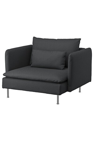 hobiurun Tekli koltuk, fridtuna koyu gri, çift kolçaklı