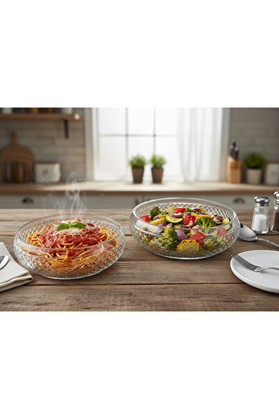 AKDEN STORE Cutting Decor Handcrafted Presentation Bowl Set of 2 Bowls