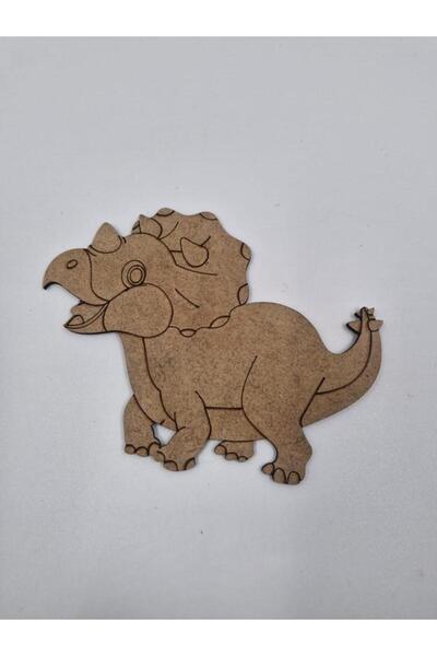 Mu Art Ahşap 15 قطعة من نموذج الديناصور اللطيف 4 أنشطة فنية خشبية للرسم في ال...