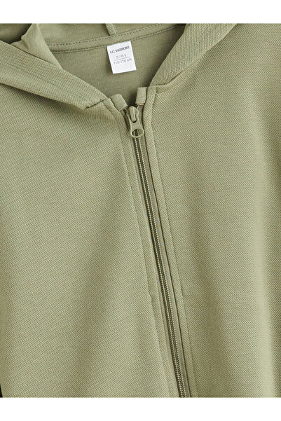 LC Waikiki Create Your Style with Uzg Store |   Hooded Boy's Pique Cardigan