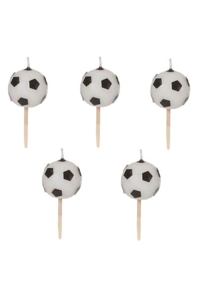 ANTBRO Set cu 5 lumânări în formă de minge de fotbal cu scobitori