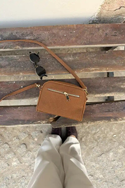 LEONAS Double Compartment Suede Crossbody Bag Pippa St0028