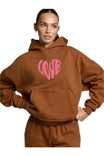 ArtYus Unisex Love Heart Culoare neagră Special cu imprimeu Bumbac supradimen...