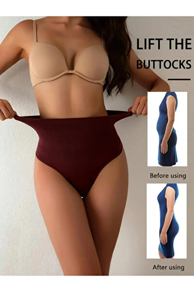 NADIA 3 Chiloti Modelatori Tanga, Model Nou, Culoare Neagra, Bordo, Bej, Masura M