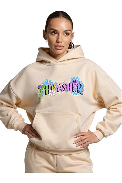 ArtYus Unisex Trasher Colorat Special cu imprimeu Bumbac supradimensionat cu ...