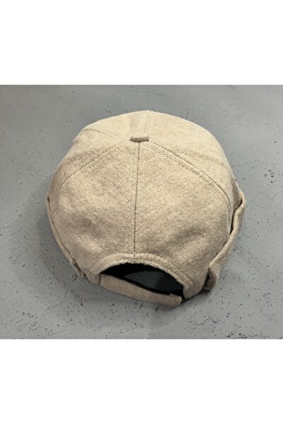 ZERAMİNE Wool Textured Unisex Fisherman Hat – Vintage Docker Model - Lined - Velcro Fastener