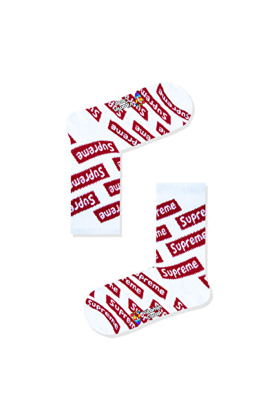 Limmon Store Blocks Red Athletic Socks