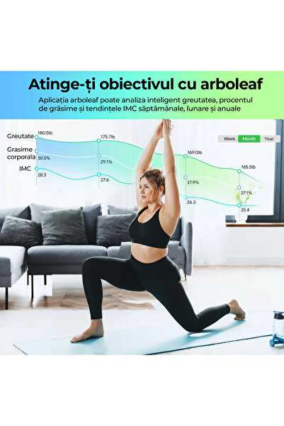 TnsAround Smart Electronic Scale, Body, Bluetooth Connection, Maximum Weight 227 kg