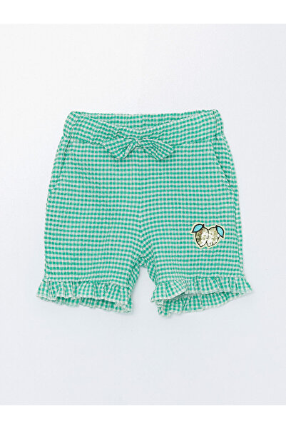 LC Waikiki Elastic Waist Printed Girl's Shorts